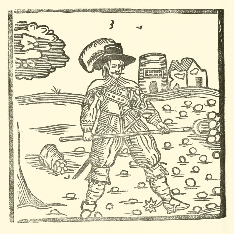 رسم توضيحي لـ Roxburghe Ballads (نقش خشبي) بواسطة (بعد) المدرسة الإنجليزية