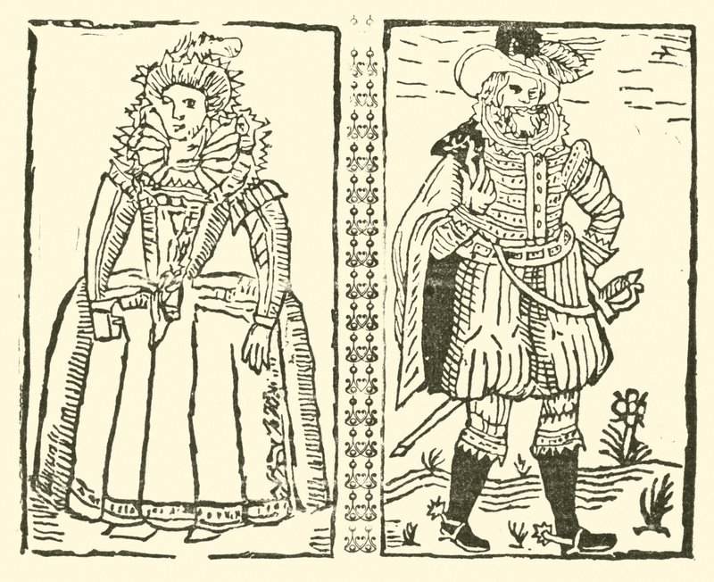 رسم توضيحي لـ Roxburghe Ballads (نقش خشبي) بواسطة (بعد) المدرسة الإنجليزية