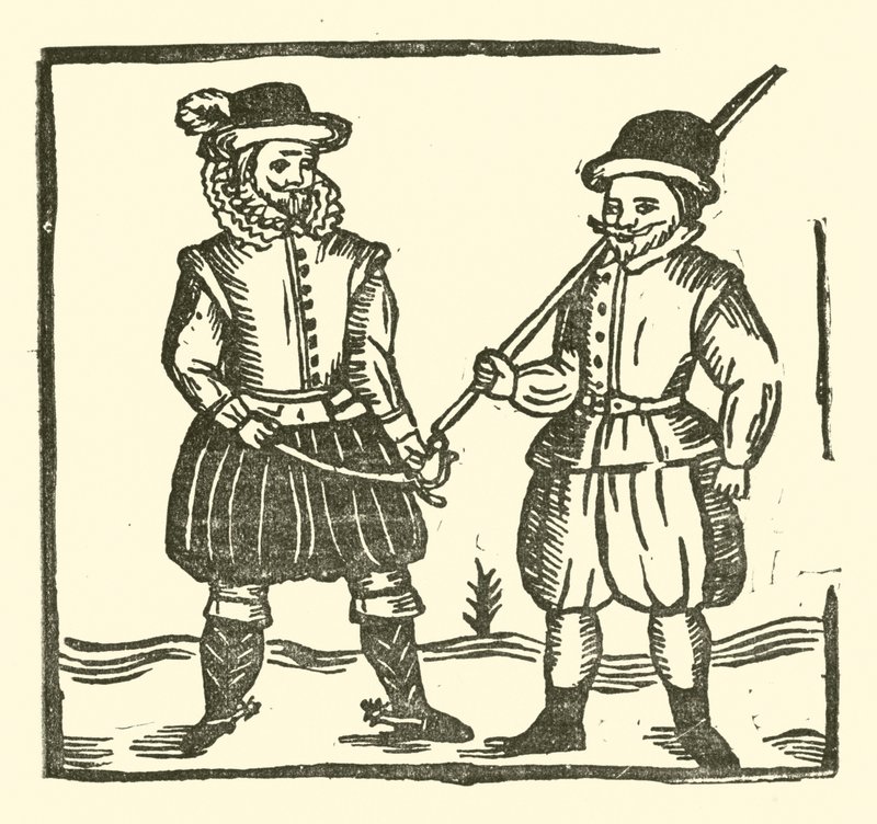 رسم توضيحي لـ Roxburghe Ballads (نقش خشبي) بواسطة (بعد) المدرسة الإنجليزية