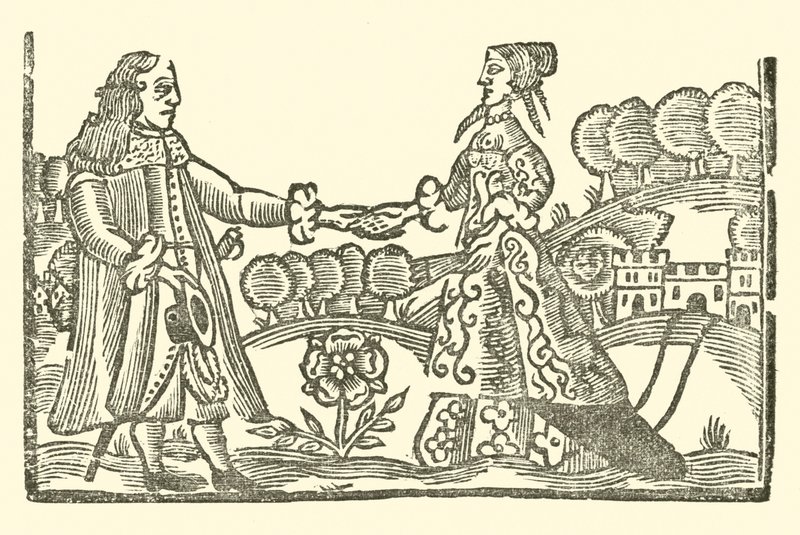 رسم توضيحي لـ Roxburghe Ballads (نقش خشبي) بواسطة (بعد) المدرسة الإنجليزية