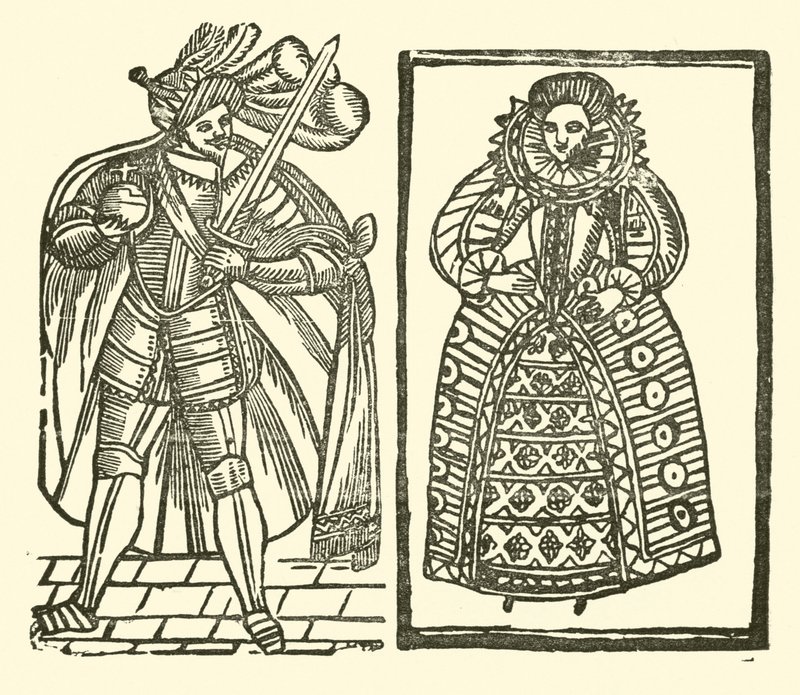 رسم توضيحي لـ Roxburghe Ballads (نقش خشبي) بواسطة (بعد) المدرسة الإنجليزية