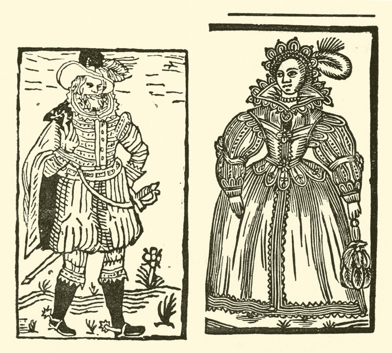 رسم توضيحي لـ Roxburghe Ballads (نقش خشبي) بواسطة (بعد) المدرسة الإنجليزية