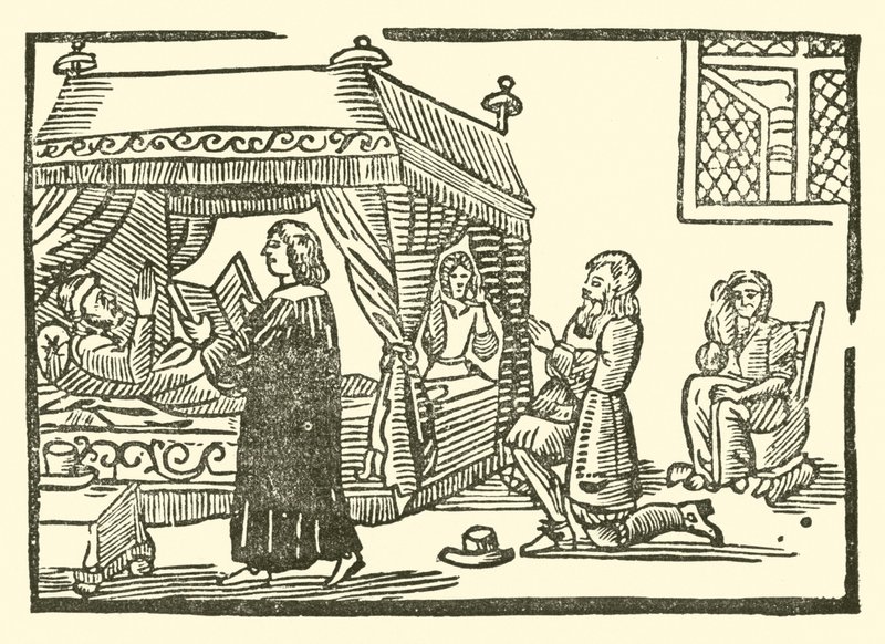 رسم توضيحي لـ Roxburghe Ballads (نقش خشبي) بواسطة (بعد) المدرسة الإنجليزية