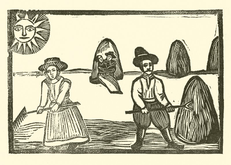 رسم توضيحي لـ Roxburghe Ballads (نقش خشبي) بواسطة (بعد) المدرسة الإنجليزية
