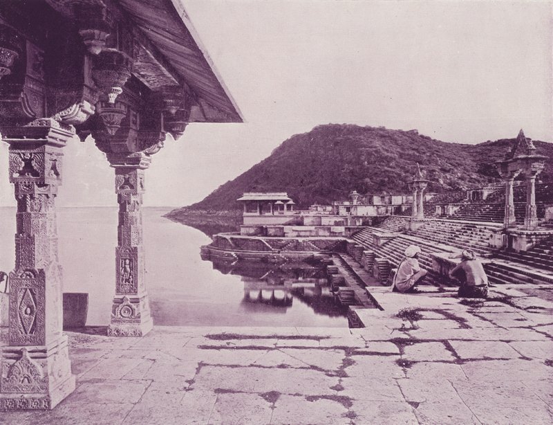 رخام غات ، Rainuggur ، Oodeypore (b / w photo) بواسطة (بعد) مصور انكليزي