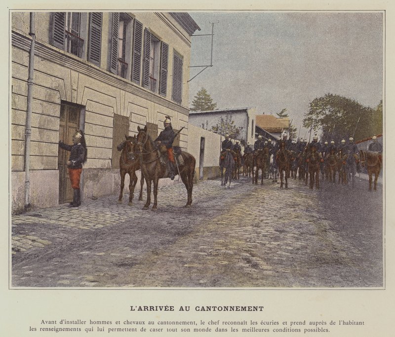 L'Arrivee au Cantonnement (صورة ملونة) بواسطة (بعد) مصور فرنسي