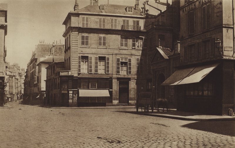 Place Saint-Germain-des-Pres وشارع Bonaparte (b / w photo) بواسطة (بعد) مصور فرنسي