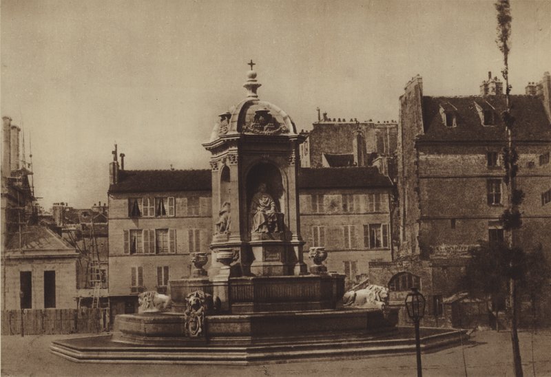 ضع Saint-Sulpice في عام 1853 (صورة ب / ث) بواسطة (بعد) مصور فرنسي