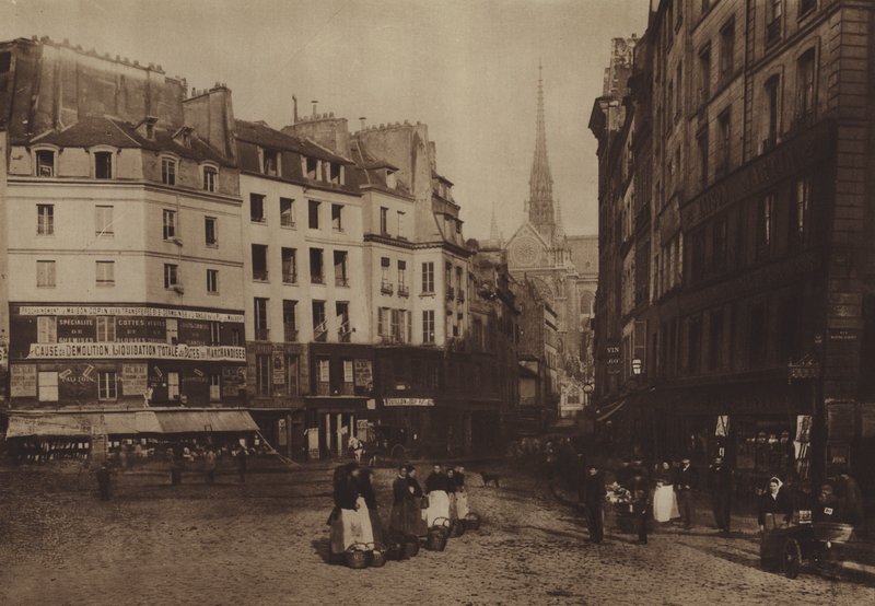 المكان القديم Maubert (صورة b / w) بواسطة (بعد) مصور فرنسي