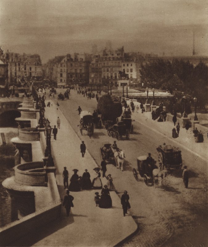 Le Pont-Neuf ، إلى الجنوب (صورة b / w) بواسطة (بعد) مصور فرنسي