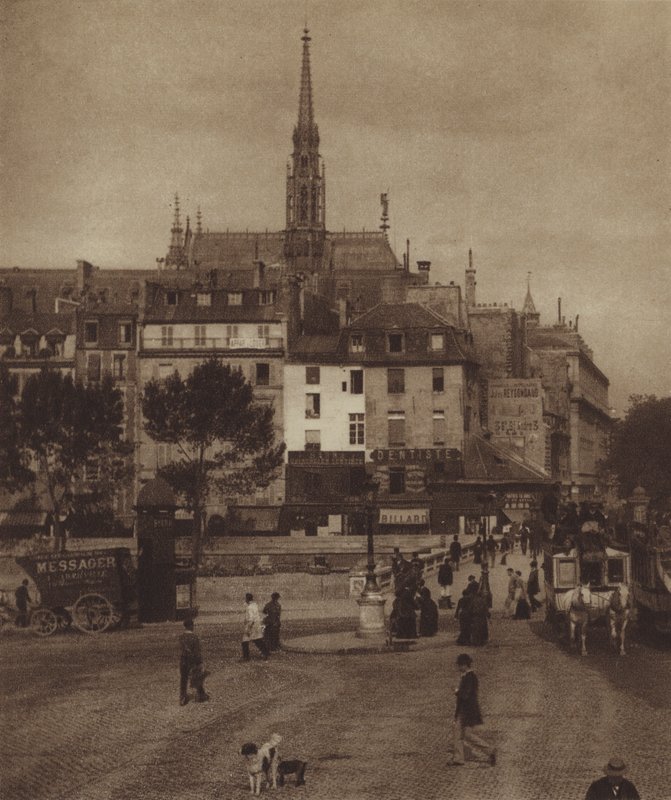 The Quai des Orfevres عند زاوية Boulevard du Palais (صورة b / w) بواسطة (بعد) مصور فرنسي