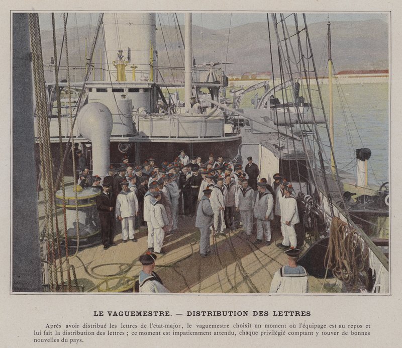 Le Vaguemestre ، توزيع الحروف (صورة ملونة) بواسطة (بعد) مصور فرنسي