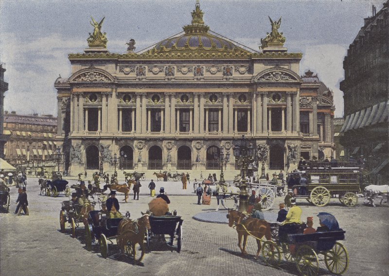 باريس ، Place de l'Opera (صورة ملونة) بواسطة (بعد) مصور فرنسي