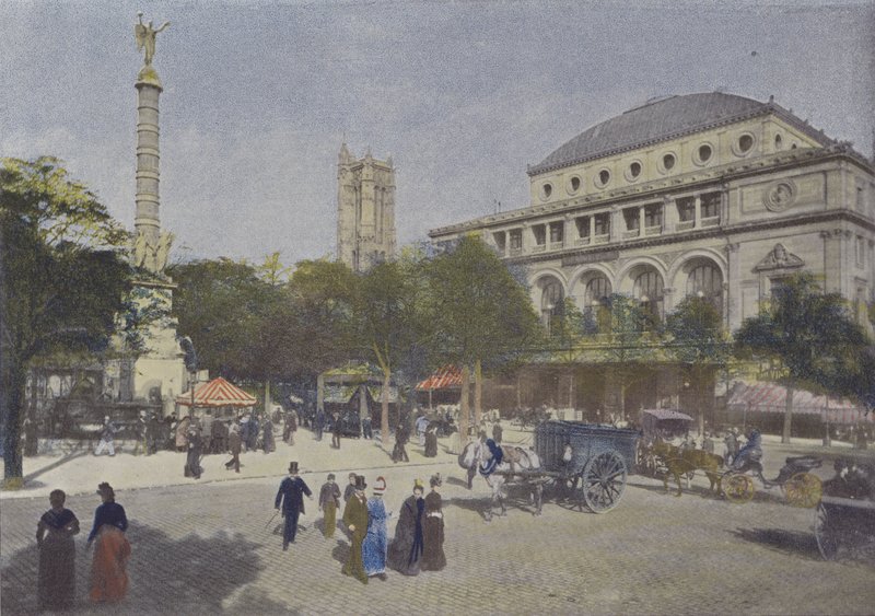 باريس ، Place du Chatelet (صورة ملونة) بواسطة (بعد) مصور فرنسي