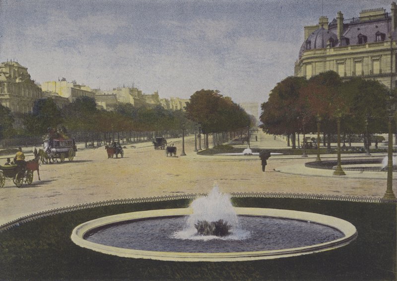 باريس ، Rond-Point des Champs-Elysees (صورة ملونة) بواسطة (بعد) مصور فرنسي