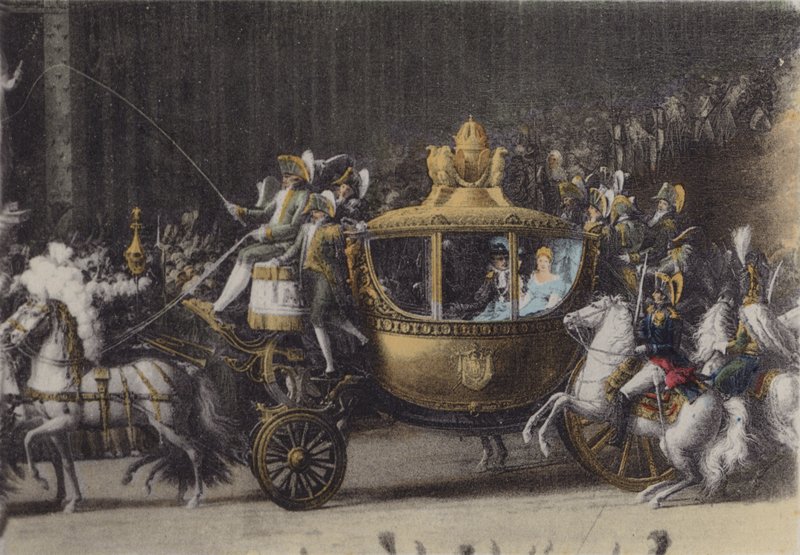 عربة نابليون 1 ، 2 أبريل 1810 ، عربة نابليون 1 ، 2 أبريل 1810 (صورة ملونة) بواسطة (بعد) مصور فرنسي