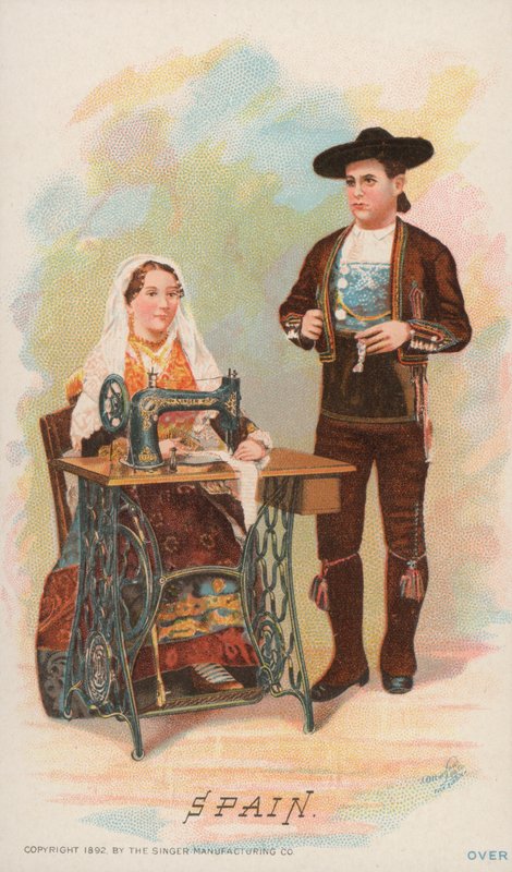 ماكينة خياطة إسبانيا بواسطة المدرسة الأمريكية