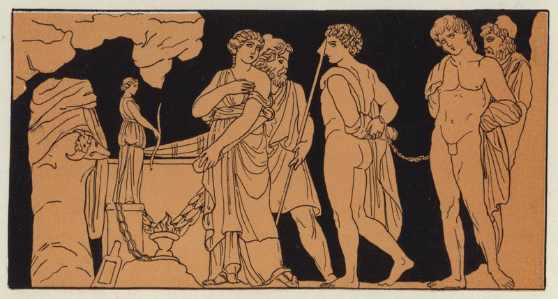 جلبت Orestes و Pylades إلى Iphigenia بواسطة مدرسة اللغة الإنجليزية