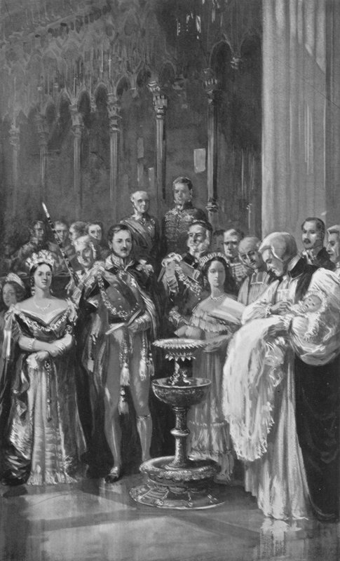 تعميد الملك إدوارد في كنيسة سانت جورج ، وندسور ، 1842 بواسطة مدرسة اللغة الإنجليزية