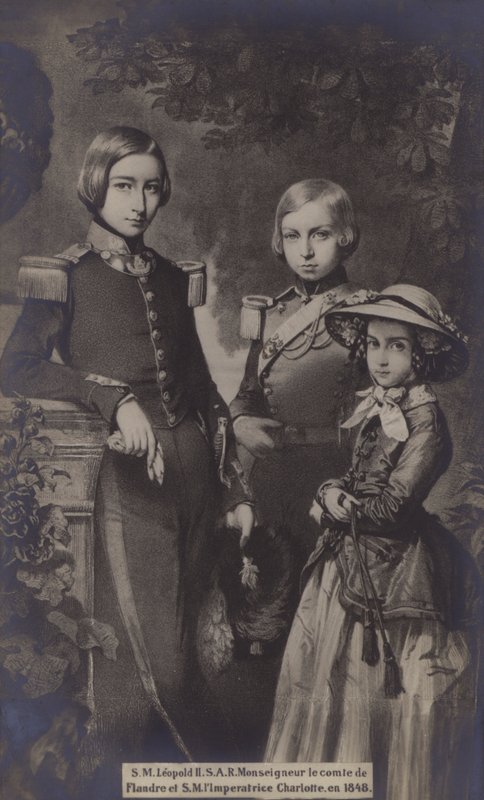 SM Leopold II ، صاحب السمو الملكي Le Comte De Flandre ، SM LImperatrice Charlotte ، 1848 بواسطة المدرسة الأوروبية