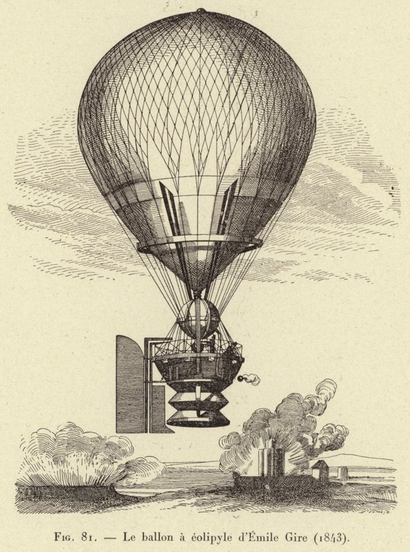 بالون إيميل غيري eolipyle (1843) بواسطة المدرسة الفرنسية