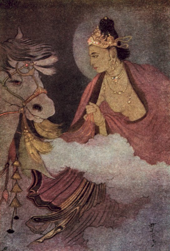 رحيل الأمير سيدهارتا (لون ليثو) بواسطة اباناندراناث طاغور