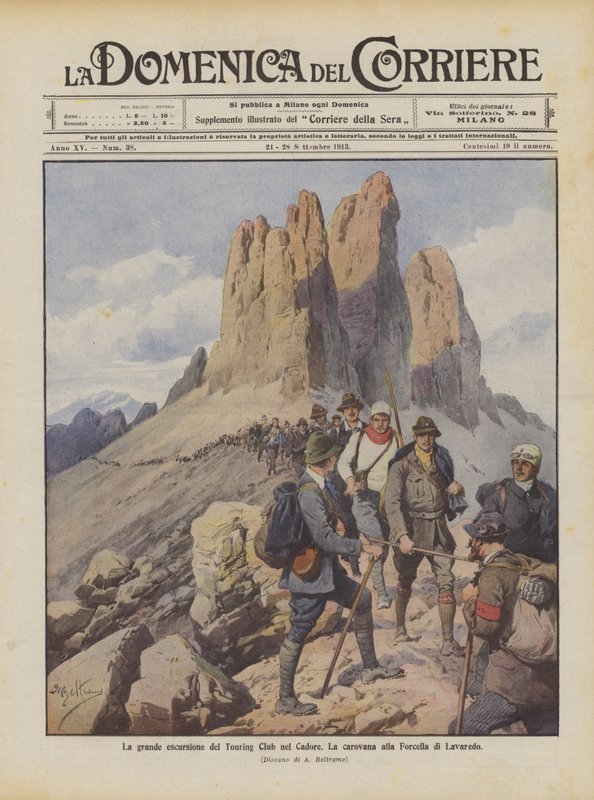 الرحلة العظيمة للنادي السياحي في كادور ، القافلة إلى Forcella di Lavaredo بواسطة أخيل بيلترام