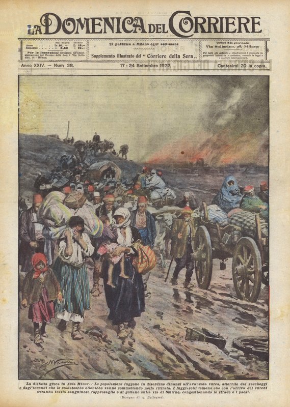 اليونانيون يفرون من سميرنا ، الحرب اليونانية التركية (1919-22) 1922 بواسطة أخيل بيلترام