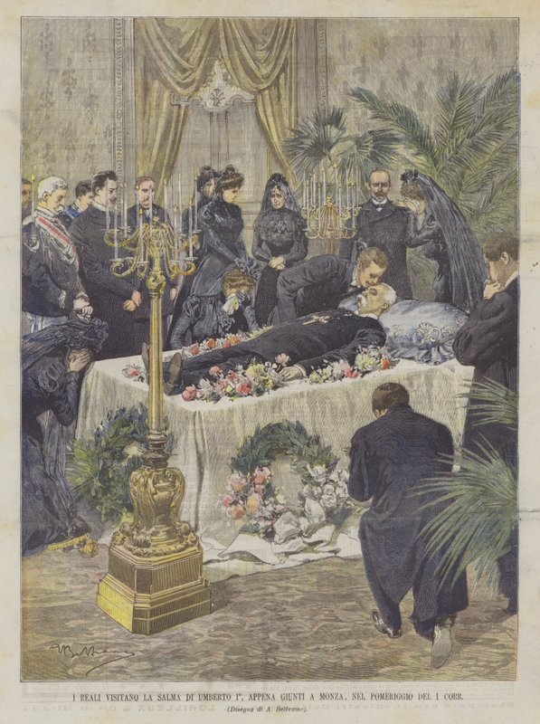 يزور أفراد العائلة المالكة Umberto I&39;s Salma ، الذي وصل للتو إلى مونزا ، بعد ظهر اليوم الأول بواسطة أخيل بيلترام
