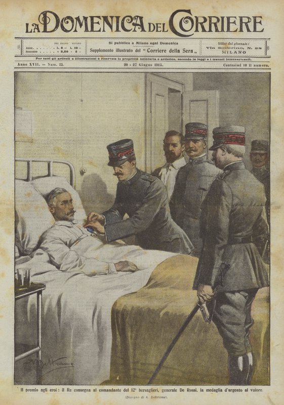 جائزة الأبطال ، هل يعطي الملك قائد البرصلي الثاني عشر ، الجنرال دي روسي؟ بواسطة أخيل بيلترام