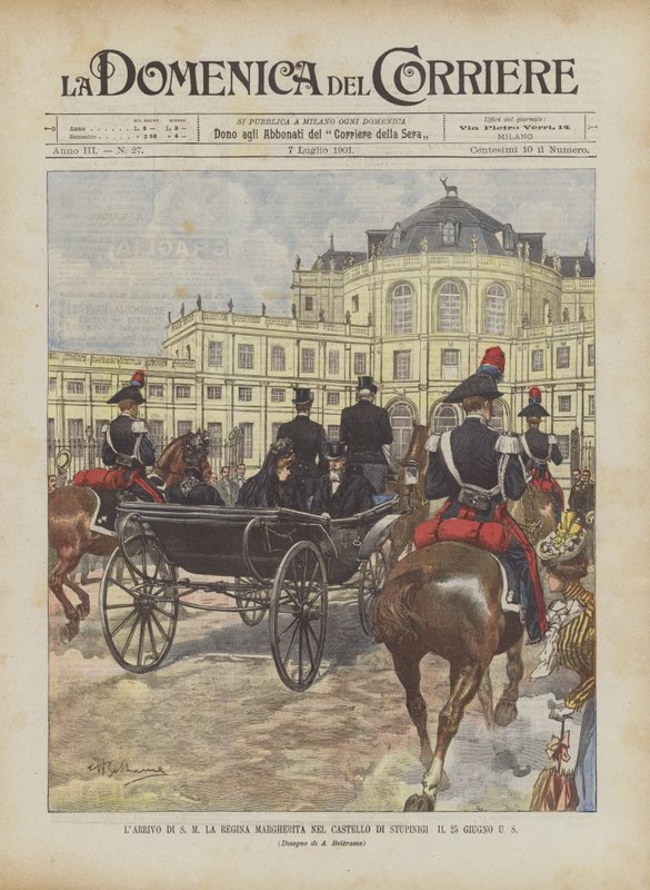 وصول SM مارجريتا في قلعة Stupinigi في 25 يونيو الولايات المتحدة بواسطة أخيل بيلترام