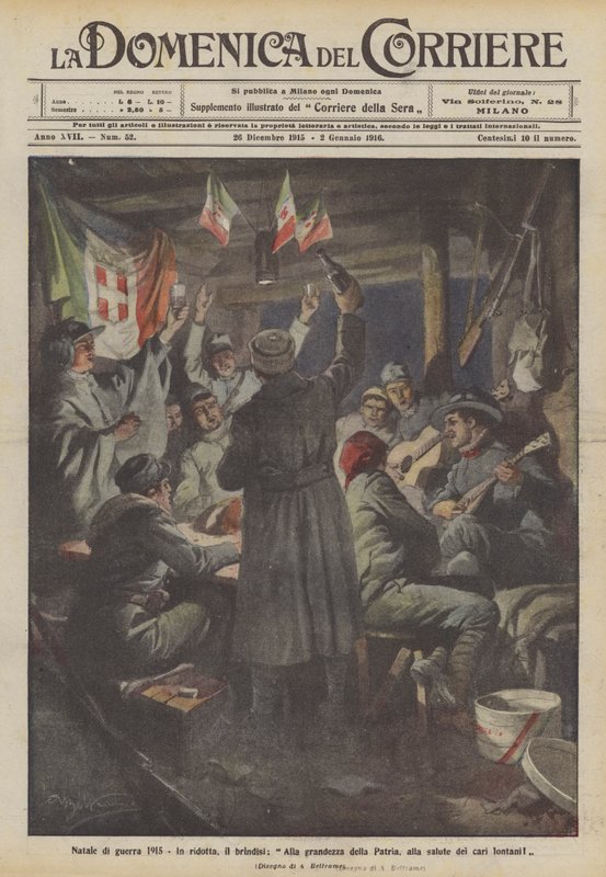 عيد الميلاد في حرب عام 1915 ، توست ، لعظمة الوطن ، لصحة أحبائهم البعيدين! بواسطة أخيل بيلترام