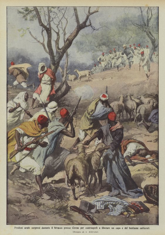 فوجئ اللصوص العرب خلال bivouac قرب Cyrene لإجبارهم على تحرير زعيم و؟ بواسطة أخيل بيلترام