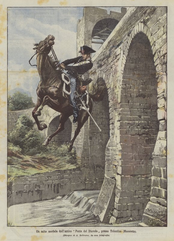 شقلبة من Ponte del Diavolo القديمة بالقرب من Tolentino (Macerata) بواسطة أخيل بيلترام