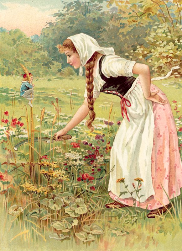Hop-o-My-Thumb والخادمة (chromolitho) بواسطة Ada Dennis