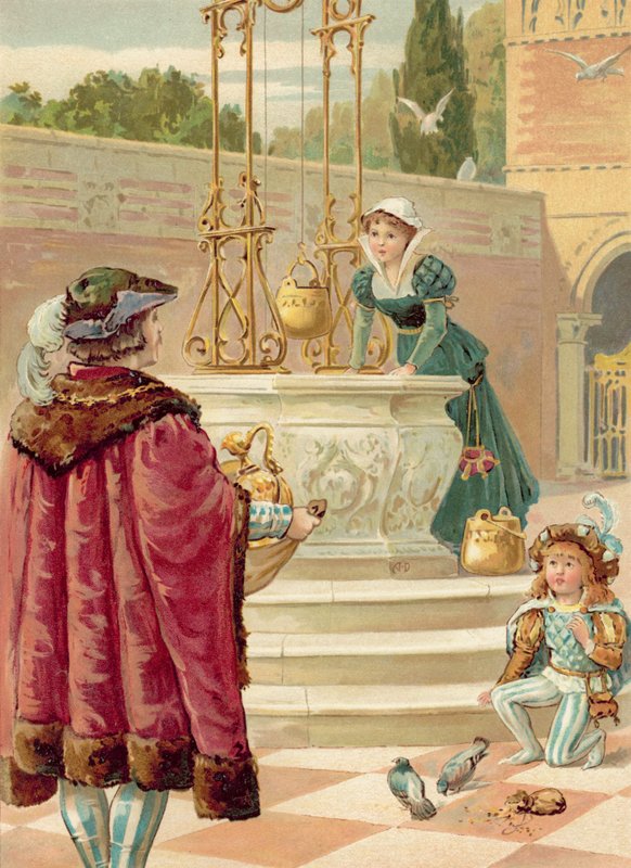 يوحنا المؤمنين في القصر الذهبي (chromolitho) بواسطة Ada Dennis