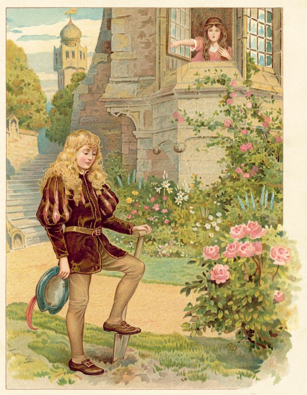 الأمير ذو الأقفال الذهبية (chromolitho) بواسطة Ada Dennis