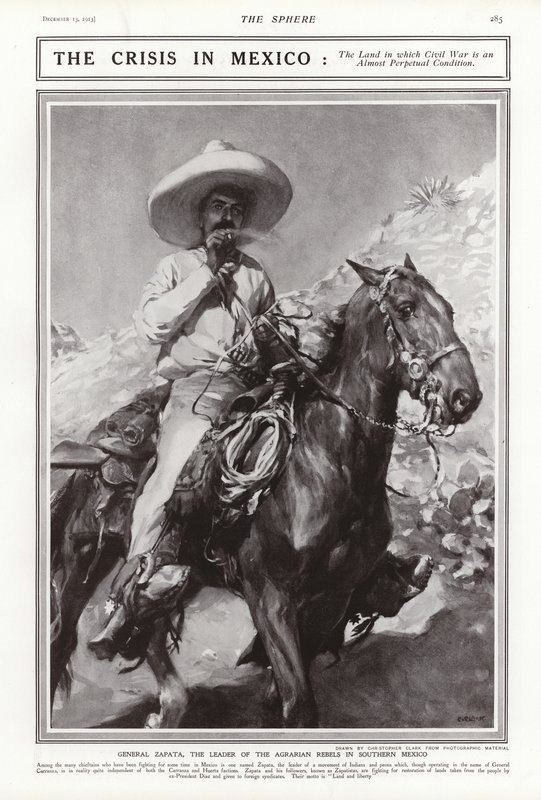 الجنرال زاباتا ، زعيم المتمردين الزراعيين في جنوب المكسيك ، 1913 بواسطة أديسون توماس ميلار