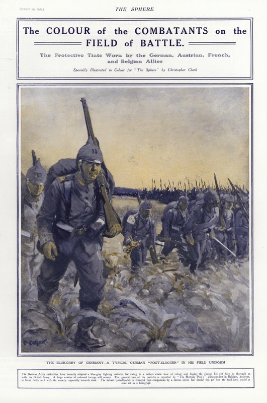المشاة الألمان في الزي الميداني ، الحرب العالمية الأولى ، 1914 بواسطة أديسون توماس ميلار