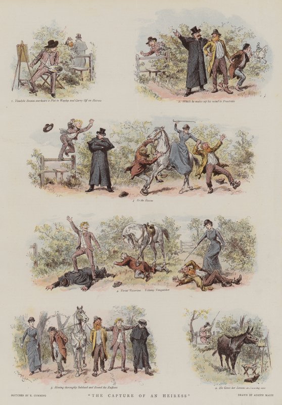 القبض على وريثة (chromolitho) بواسطة أدريان إيمانويل ماري