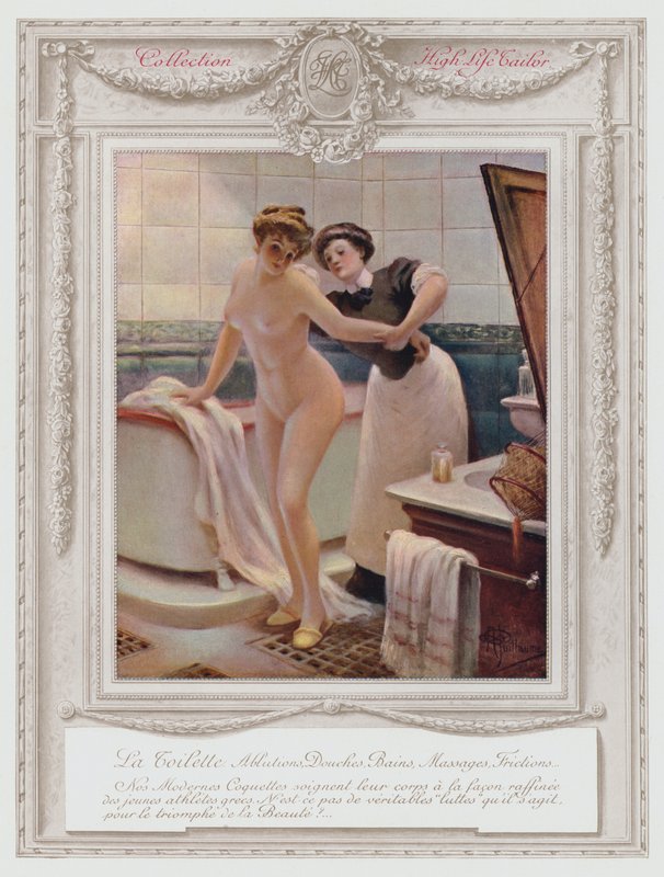 Belle Epoque Paris ، سيدة عصرية تأخذ حمامها بواسطة ألبرت غيوم