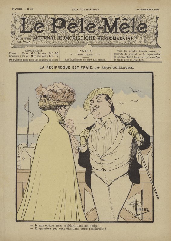 العكس صحيح. رسم توضيحي لـ Le Pele-Mele ، 1900 بواسطة ألبرت غيوم