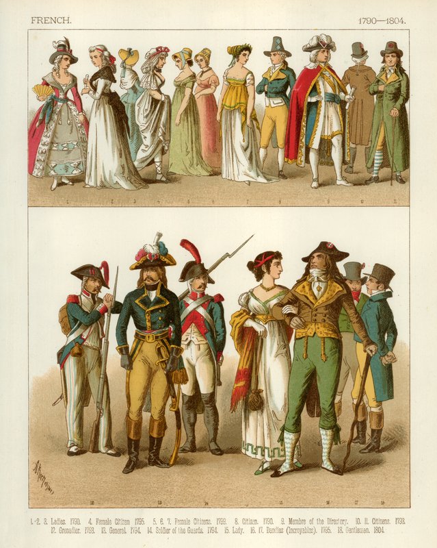 أزياء فرنسية 1790-1804 بواسطة ألبرت كريتشمر