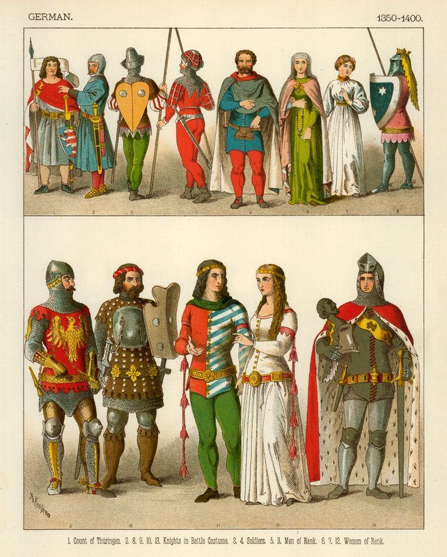 زي ألماني 1350-1400 بواسطة ألبرت كريتشمر