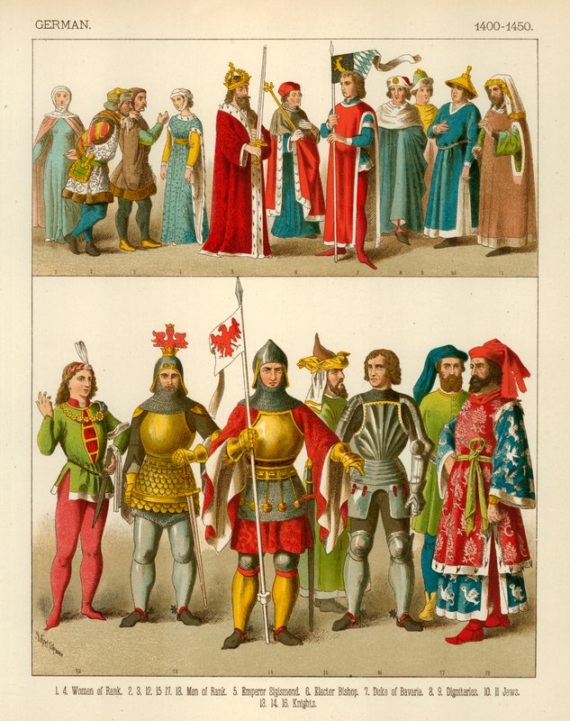 زي ألماني 1400-1450 بواسطة ألبرت كريتشمر