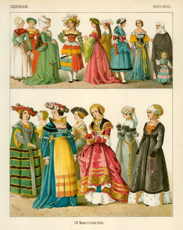 أزياء ألمانية 1500-1550 بواسطة ألبرت كريتشمر