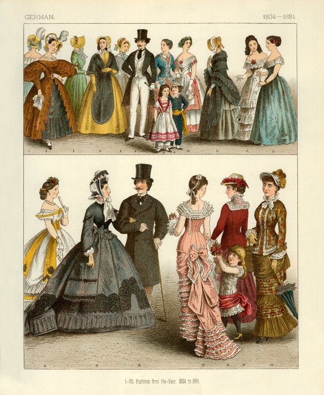 أزياء ألمانية 1834-1881 بواسطة ألبرت كريتشمر
