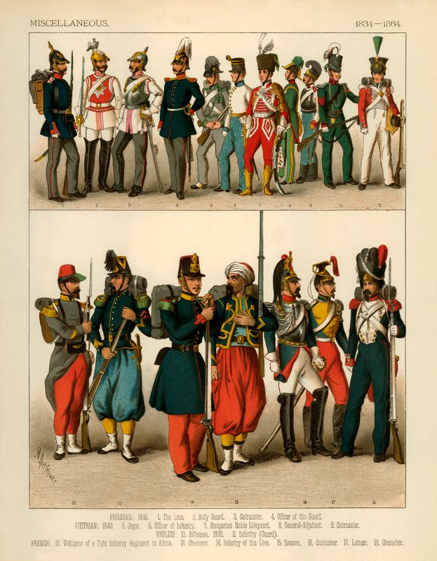 ازياء متنوعة 1834-1864 بواسطة ألبرت كريتشمر