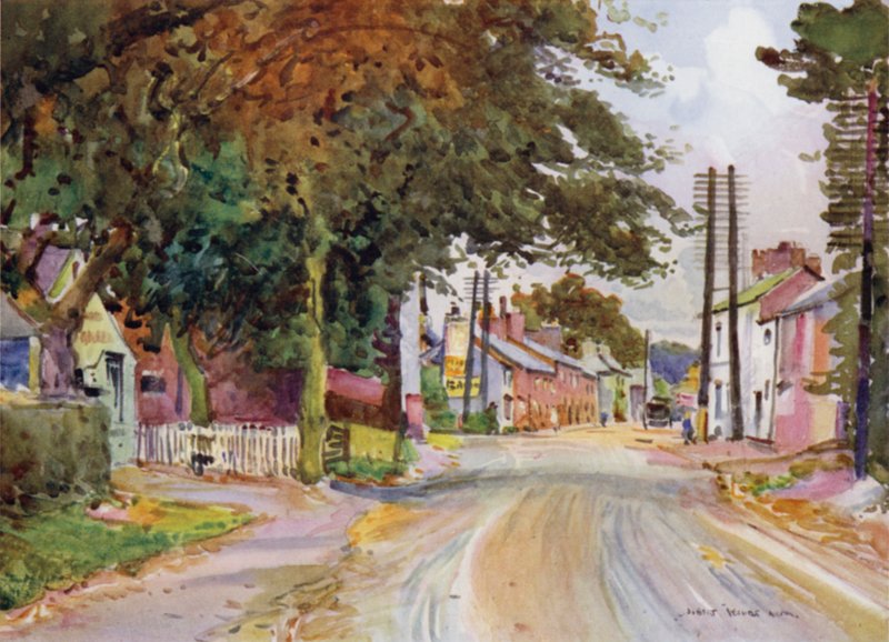 Broughton in the Fylde (colour litho) بواسطة ألبرت وودز