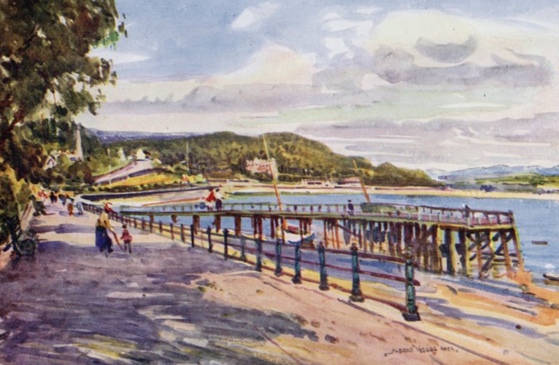 Grange-over-Sands (colour litho) بواسطة ألبرت وودز